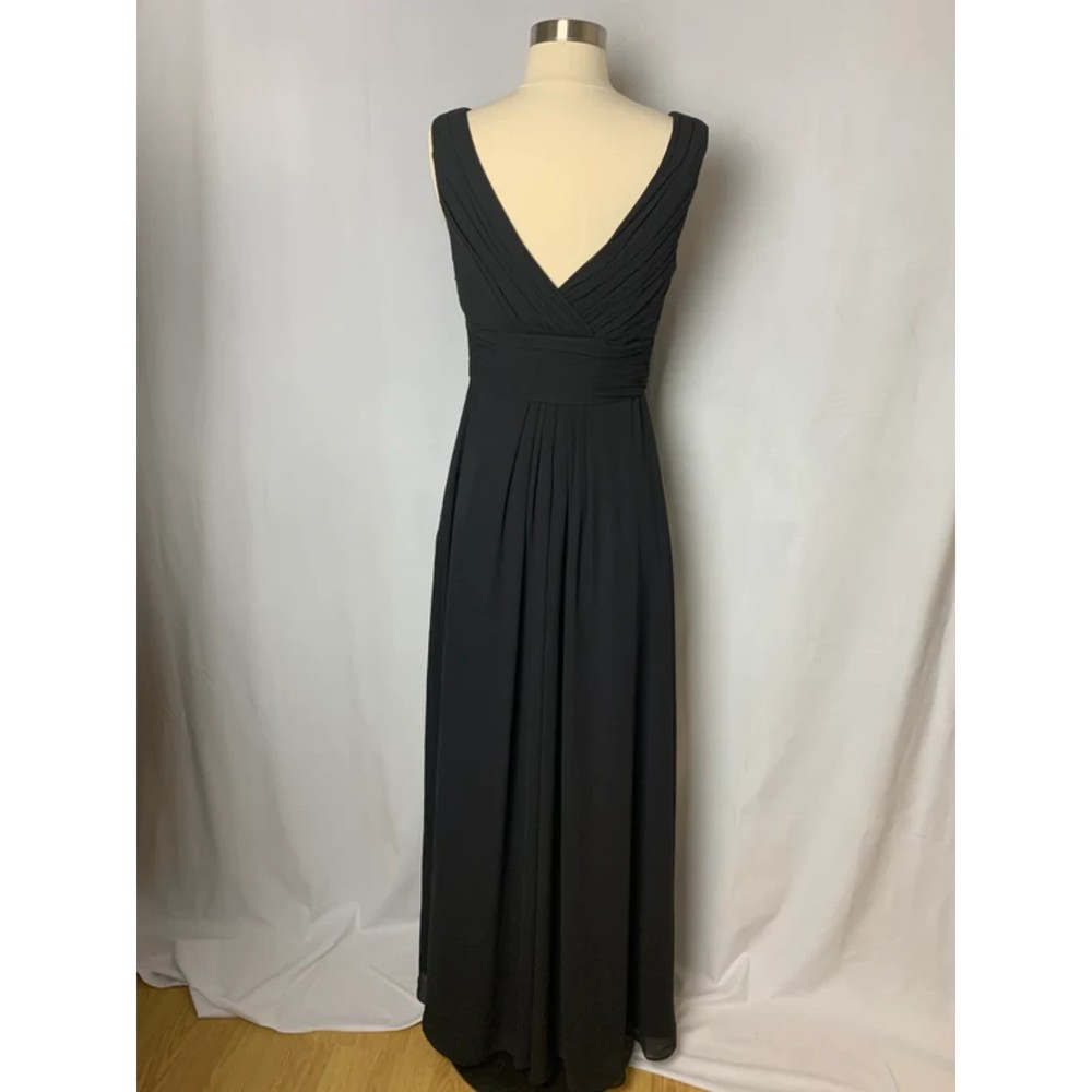 Bill Levkoff Size 6 Black Chiffon A-Line Formal G… - image 6